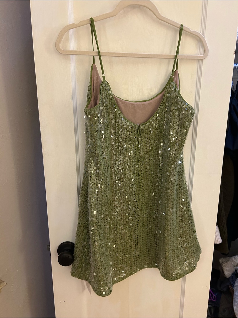 Revolve x Camila Coelho Energia Sequin Mini Dress in Island Green NWT Sz L - Picture 4 of 7